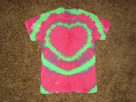 Items Similar To Adult Medium Heart Tie Dye T Shirt On Etsy