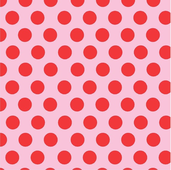 Light pink with red polka dots heat transfer vinyl sheet