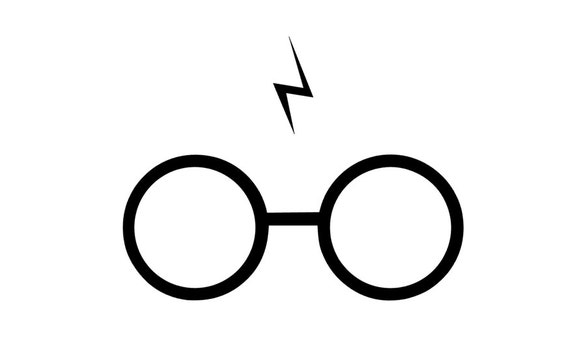 Glasses And Lightning Bolt Harry Potter Decal 