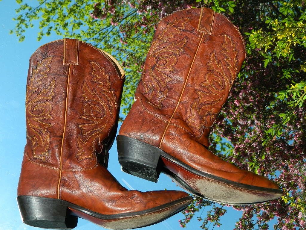 1980's Justin Cowboy Boots / Made in Mexico / US Men size