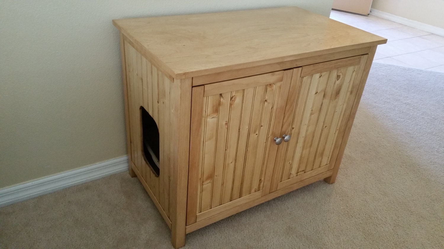 Odor Free Double Cat Litter Box Cabinet / by FureverPetFurniture