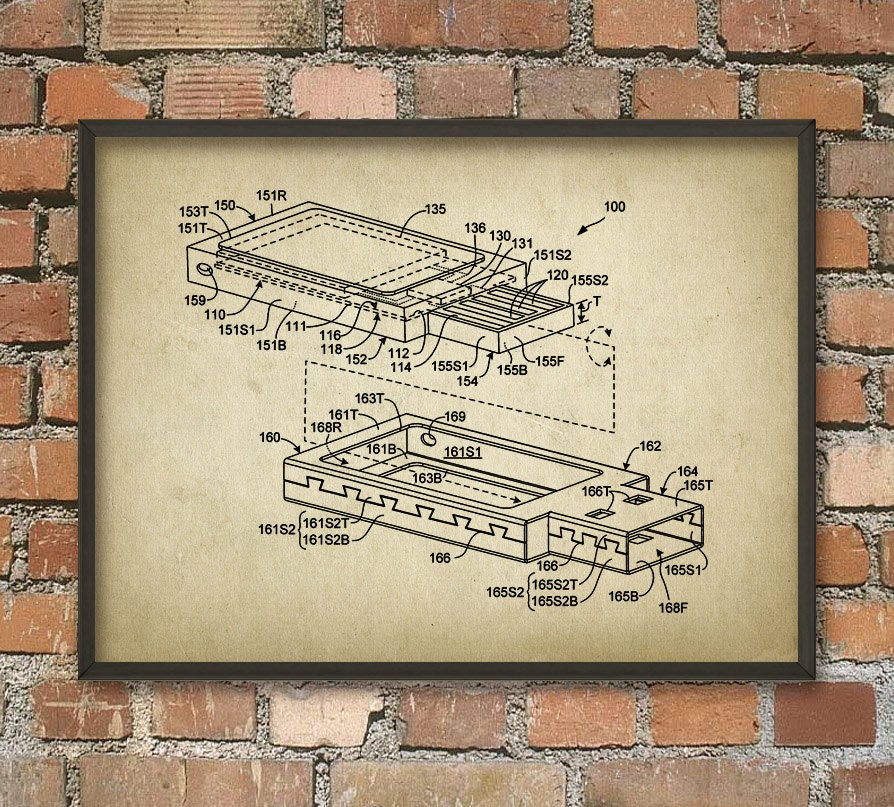 USB Stick Flash Drive Schematic Diagram Wall Art Poster