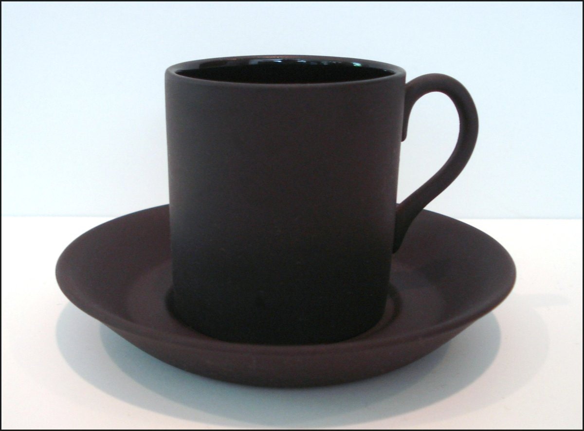 Wedgwood Black Basalt Demitasse Jasperware by