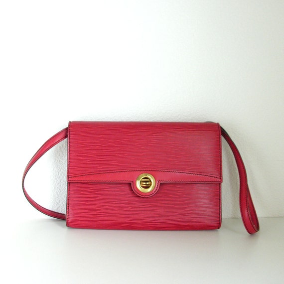Vintage Louis Vuitton red clutch / epi purse by BagsTalk on Etsy