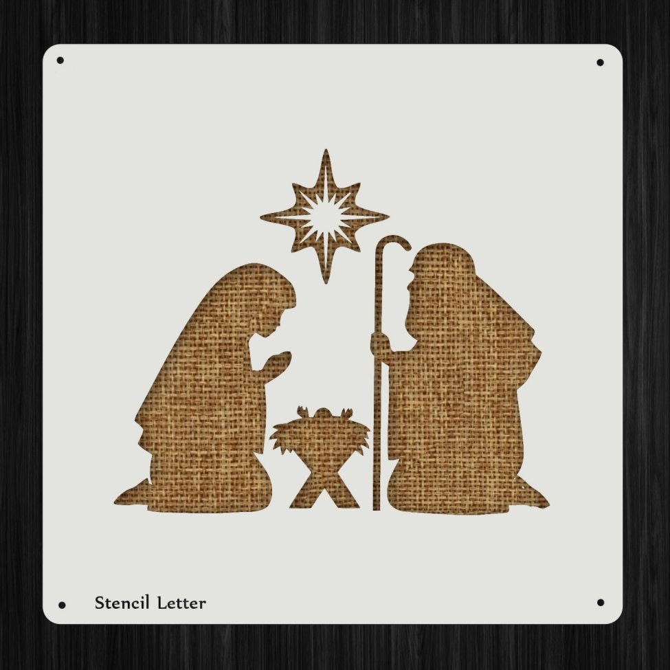 Nativity 1121 DIY Stencil Clear Plastic Acrylic Mylar Reusable