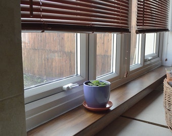 Hand Made Oak Window Sill shelf Like, your own length and 12 cm wide!