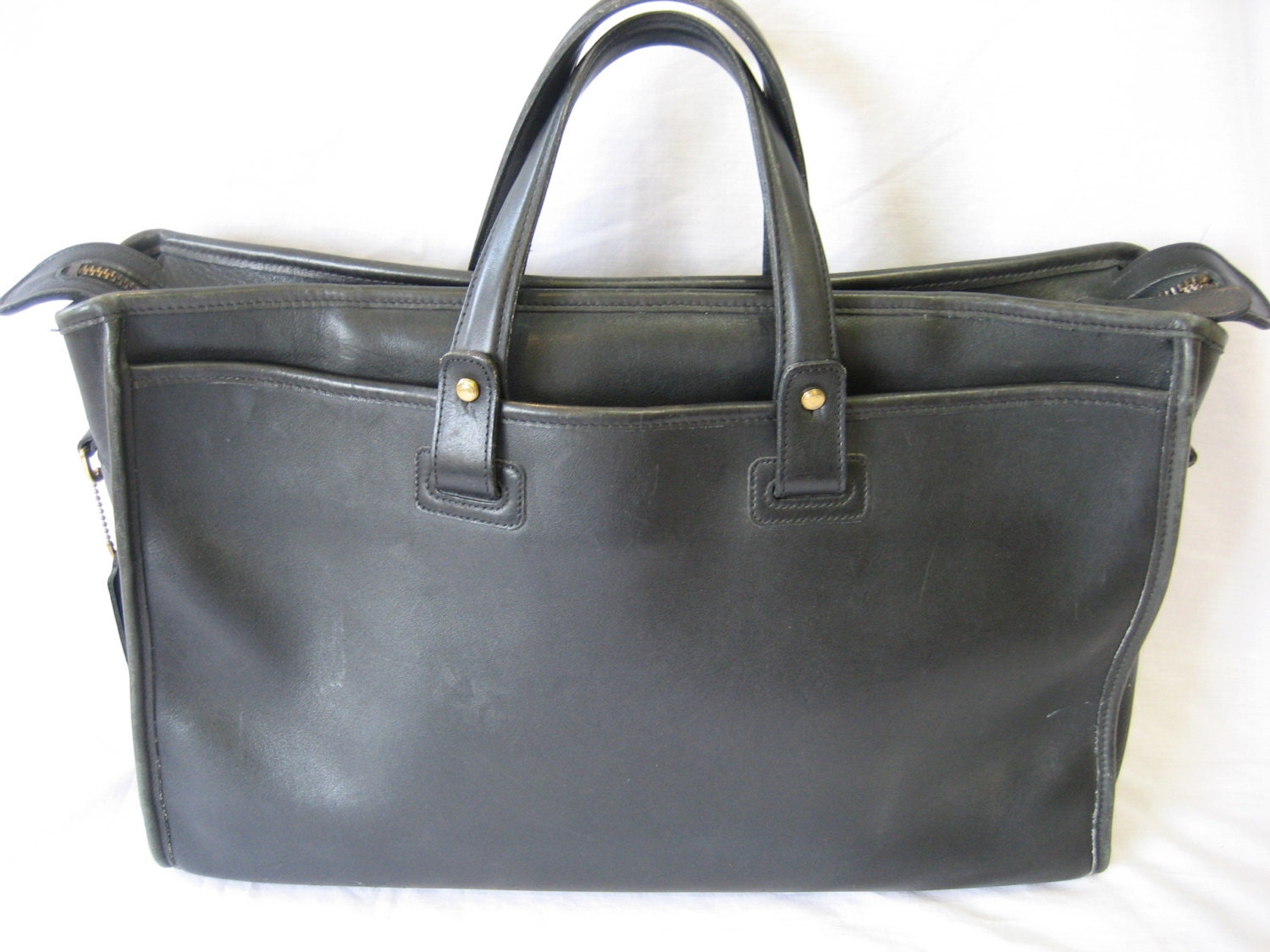 Vintage Coach 205 Black Leather Briefcase/Portfolio Briefcase