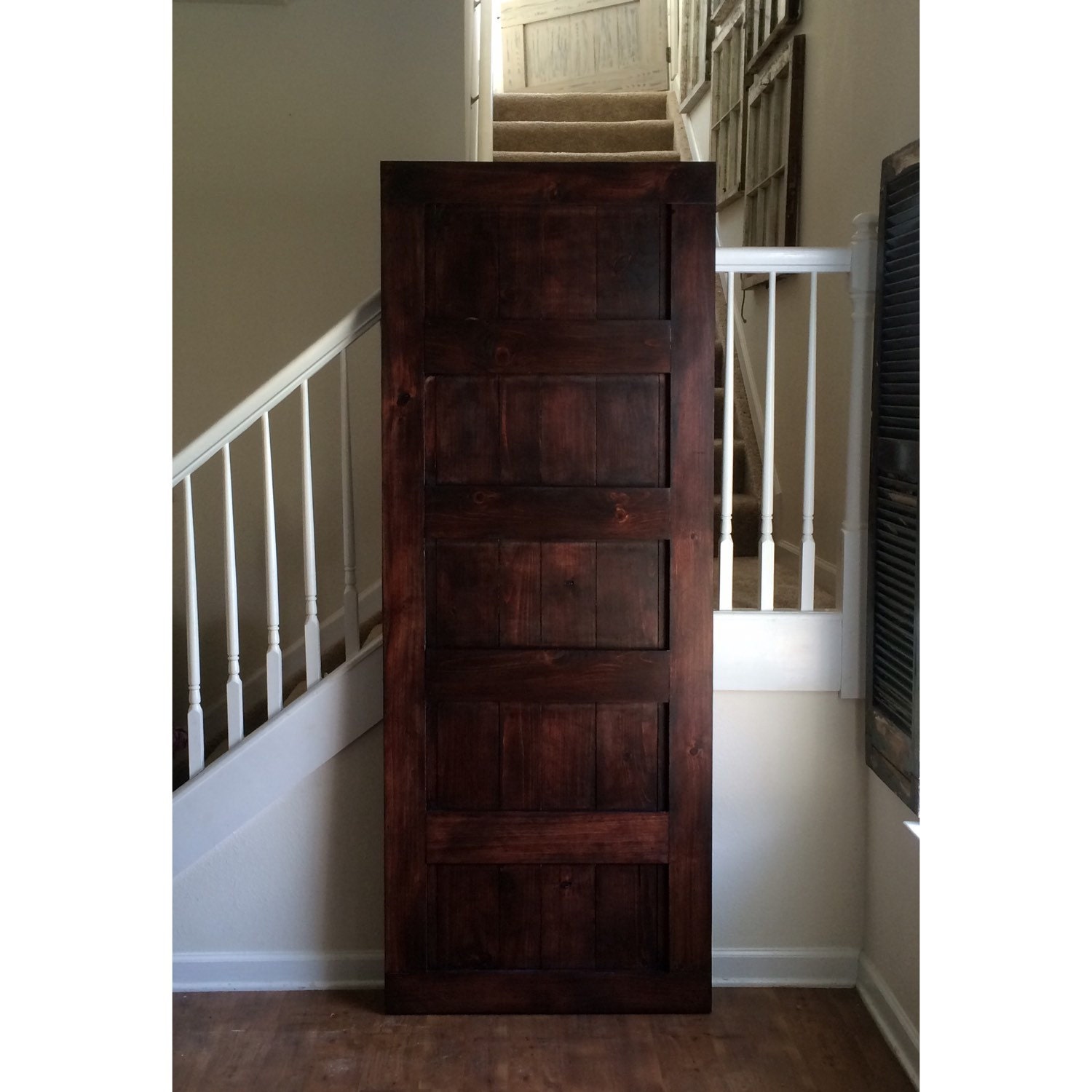 Red Sliding Barn Door custom made sliding barn door 5 panel design red mahogany Red Sliding Barn Door custom made sliding barn door 5 panel design red mahogany