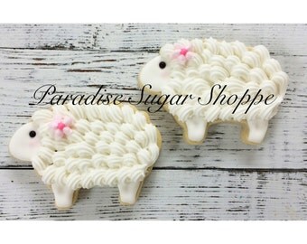 One Dozen Lamb / Sheep Cookies
