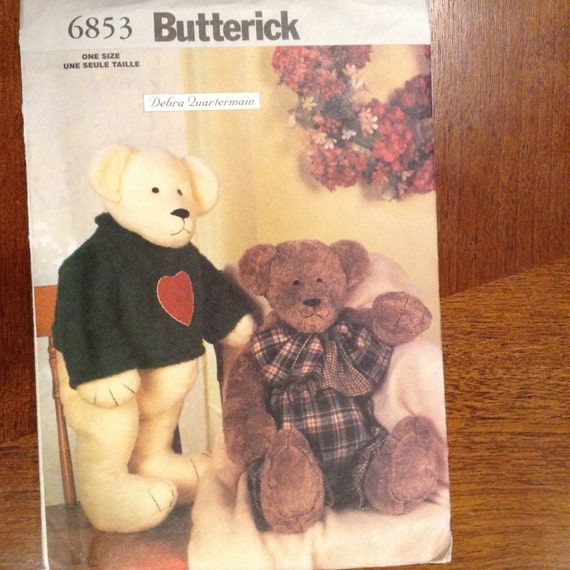 butterick teddy bear pattern