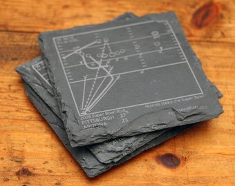 Steelers Greatest Plays - Slate Coasters (Set of 4)