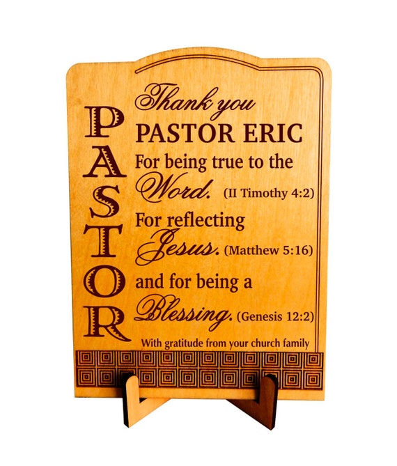 Priest Keepsake Gift Pastor Appreciation Plaque Custom