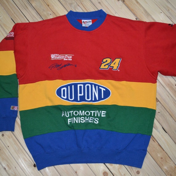 Jeff Gordon Nascar Dupont crewneck sweatshirt Winston Cup