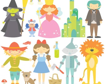 Clip Art Wizard Of Oz Clips wizard of oz clipart etsy the wonderful digital vector set instant download personal and commercial use