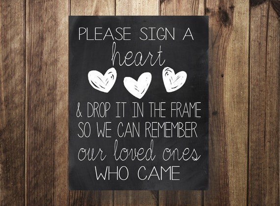 Please Sign A Heart Wedding Guest Book Our GuestBook Reception DIY Printable Design Beach Rustic Please Sign A Heart Wedding Guest Book Our GuestBook Reception DIY Printable Design Beach Rustic