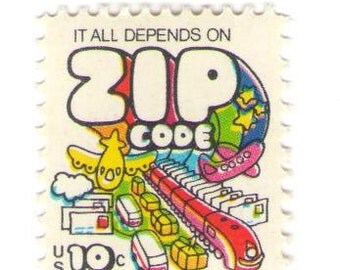 10 Unused 1974 - Zip Code - Zoning Improvement Plan - Vintage Postage Stamps Number 1511