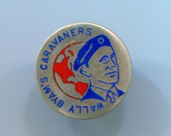 Wally Byam's Caravaners Vintage Sterling Stud with Screwback