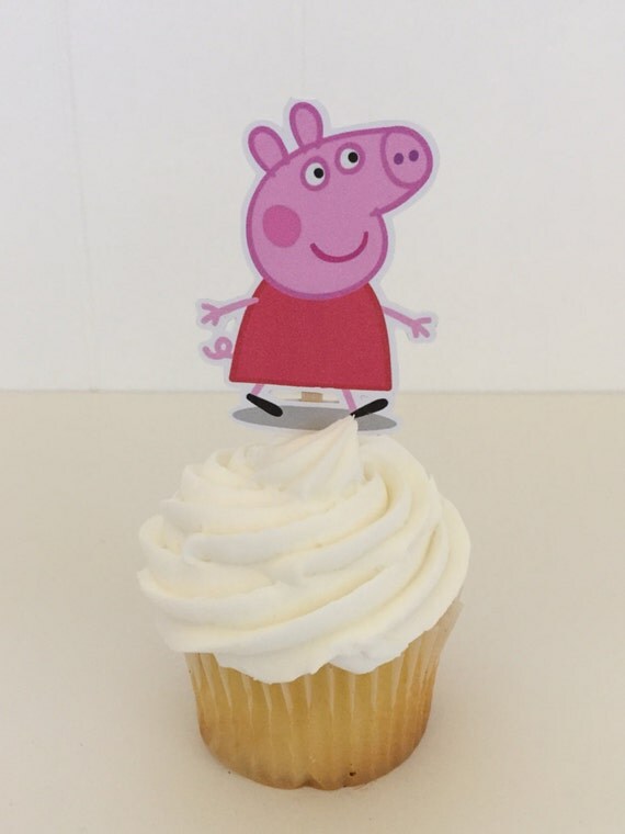 Peppa Pig Cupcake Toppers/Peppa Pig Toppers/Girl Party/First