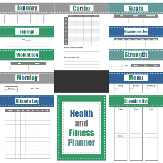 Items similar to Printable weight loss exercise binder fitness binder ...