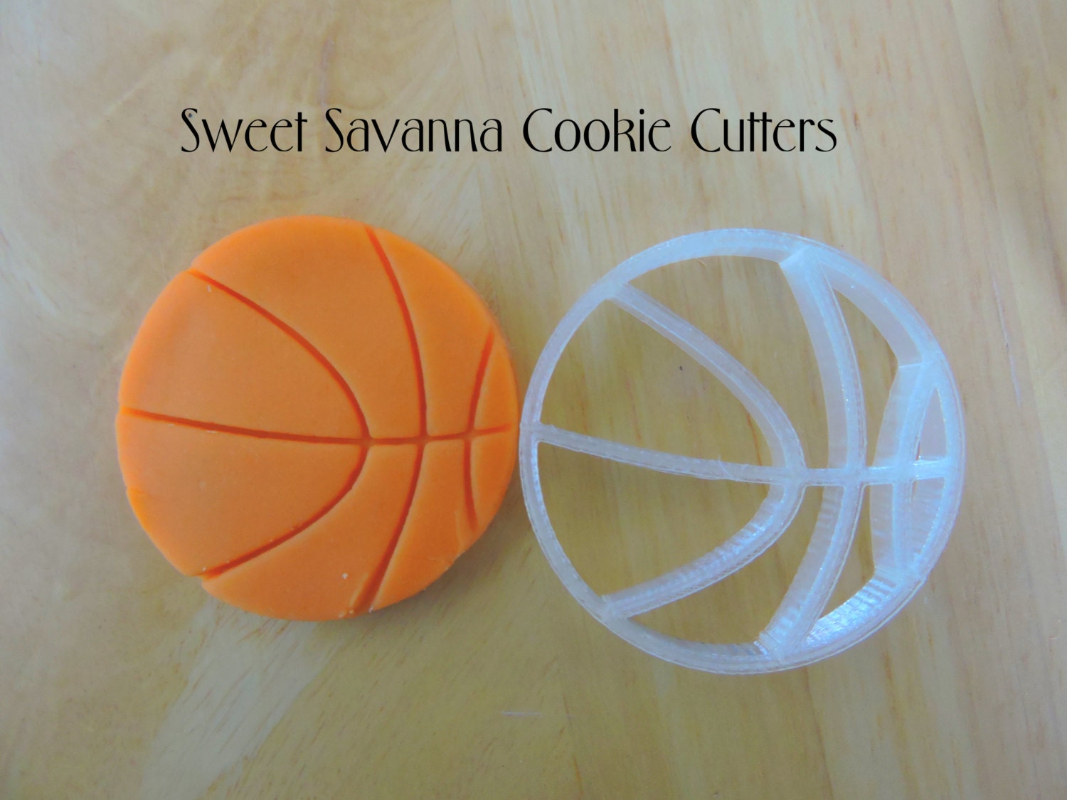 Basketball Cookie Cutter with Emboss Detail 2pc set