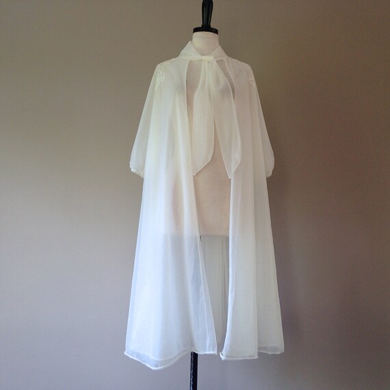 On Sale / Sheer Bridal Peignoir / Dressing Gown Robe / by LustNLux
