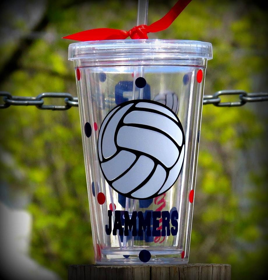 Personalized Volleyball coach tumbler Volleyball Cups