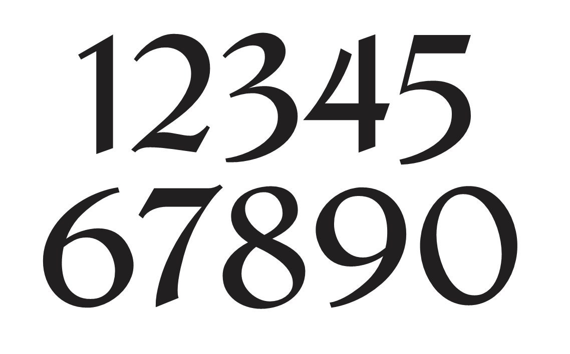 Fonts for numbers