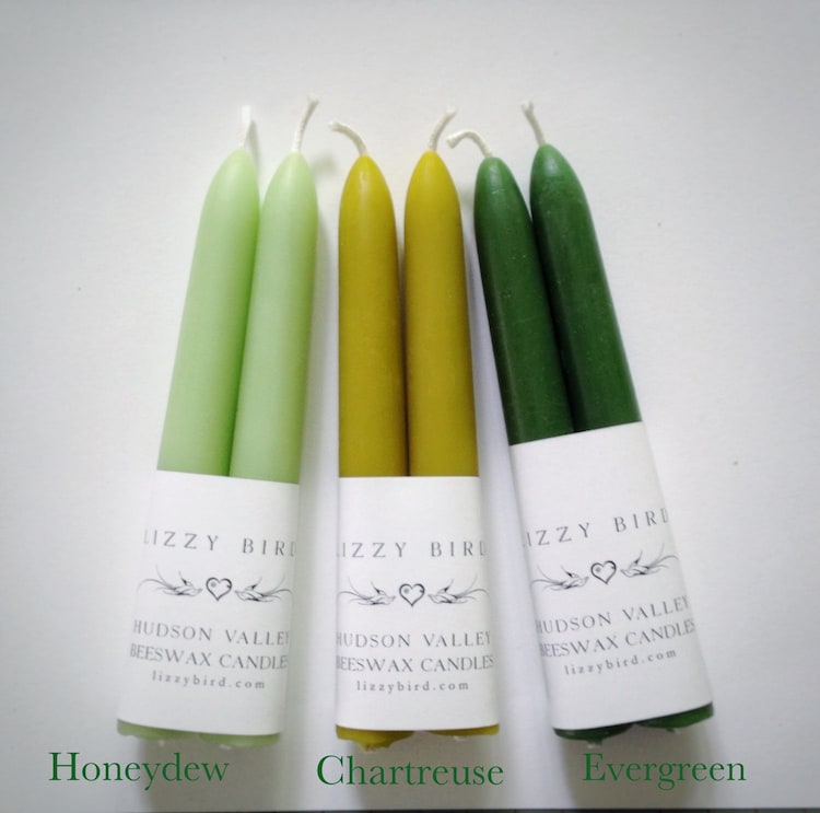 Small Tapered Candles Beeswax Candles Six Inch by