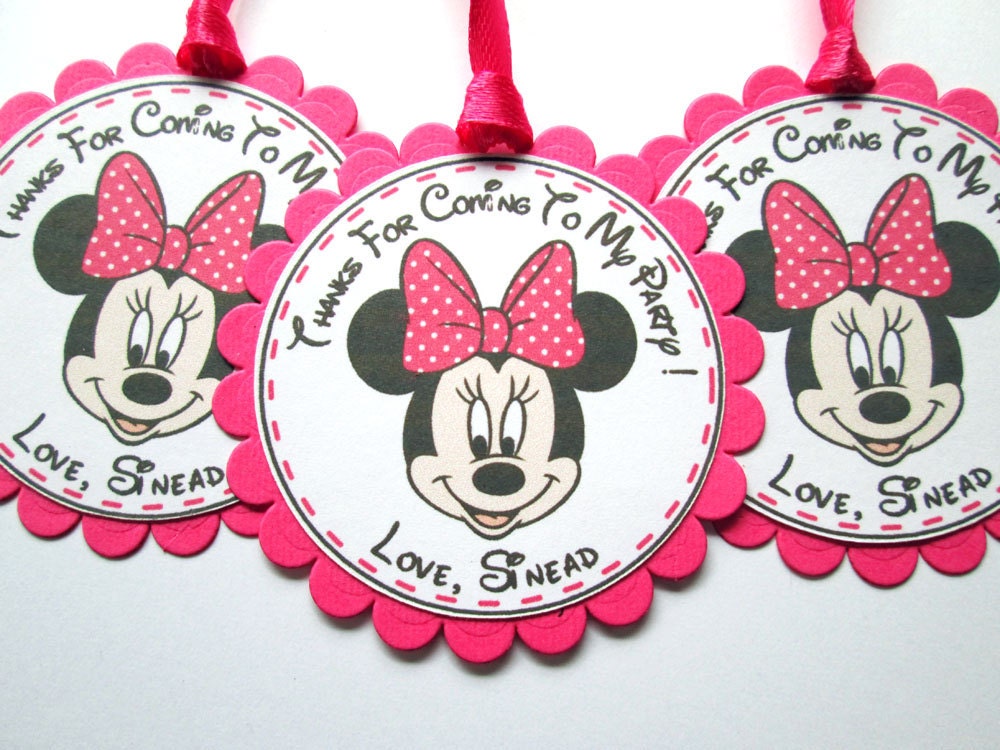 20 personalized minnie mouse gift tags minnie by
