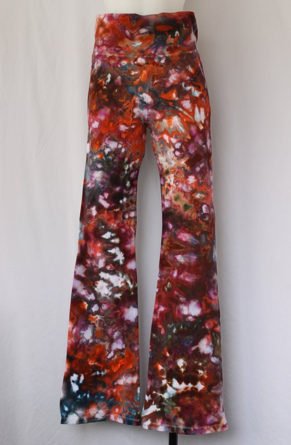 Tie dye Yoga Pants Ice Dyed Molten Steel by ASPOONFULOFCOLORS