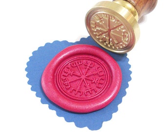 VIKING RUNE VEGVISIR Wax Seal Stamp or Wax Stick Box Set Starter Tool Kit