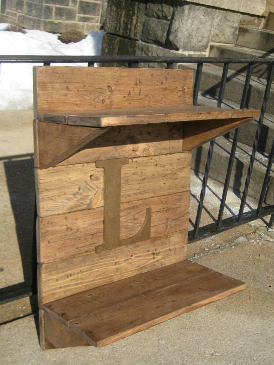 Rustic Wall Shelves Reclaimed Wood Personalized