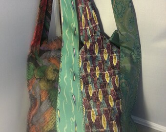 Nook, Kindle, E-Reader, Messenger Bag - Silk Tie Purse