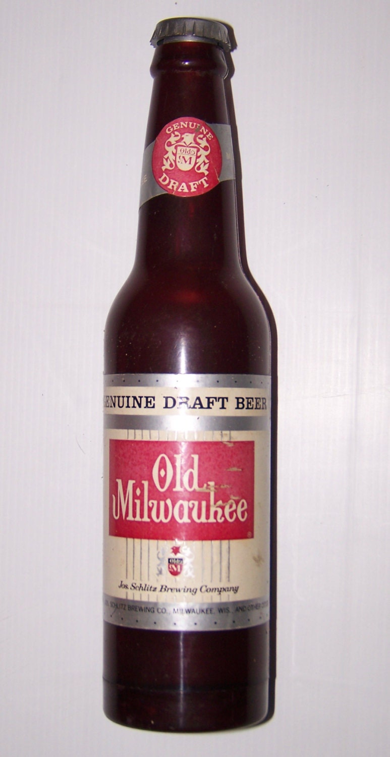 Vintage 1970 Beer Bottle Old Milwaukee Jon Schlitz Brewing Company