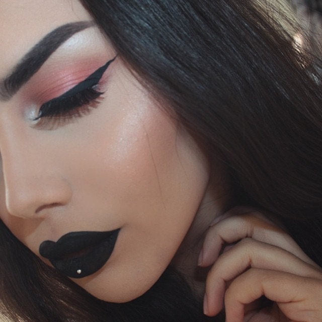 Black matte lipstick