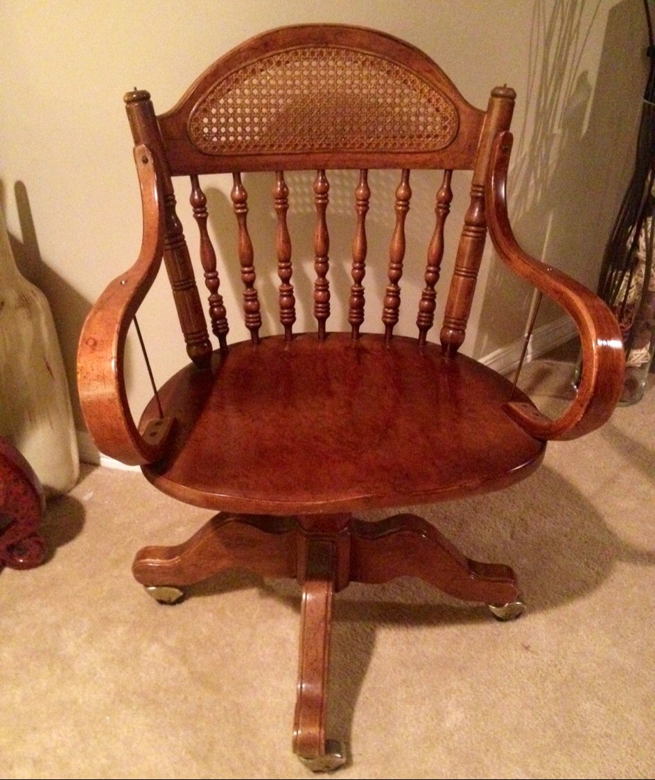 Antique Cane Swivel Desk Chair Very Unique Haute Juice
