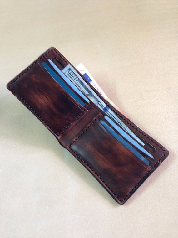 Men's Leather Wallet / Personalized Leather Wallet / by lotussilk