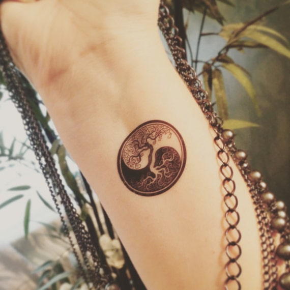 Keltischer baum des lebens temporäre tattoo von sharonhartdesigns