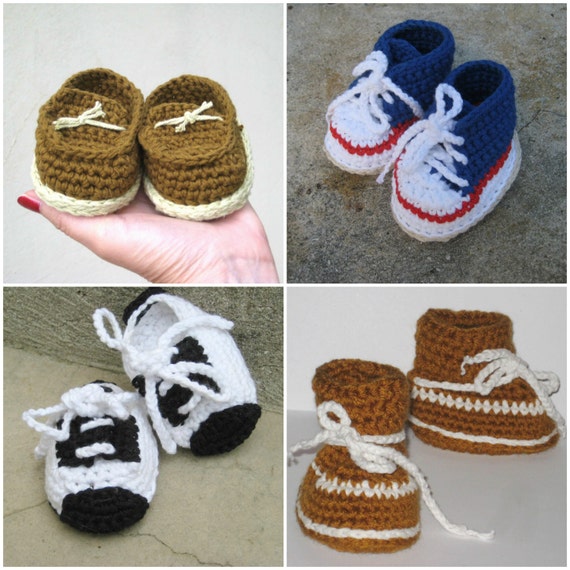Baby boy booties 4 pattern  Crochet pattern baby boy shoes