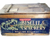 Vintage Wood Oyster Cracker Box Crate, Storage, Home Decor, Hinged Lid Vintage Wood Oyster Cracker Box Crate, Storage, Home Decor, Hinged Lid