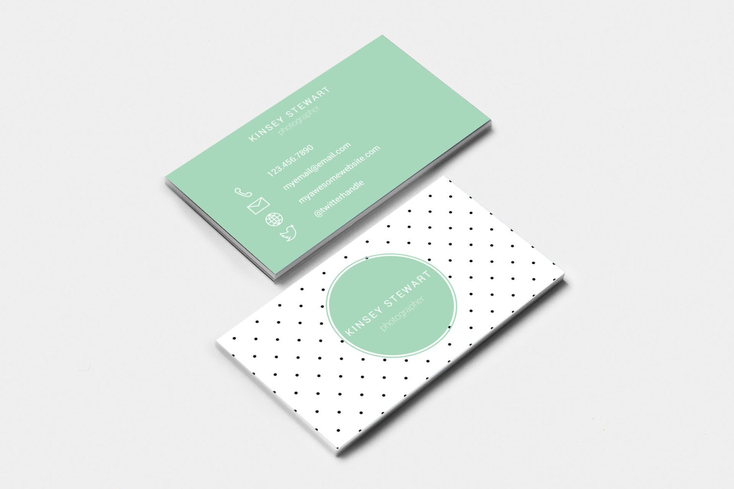 a business printable create free card feminine DOTS card Editable business template & Printable