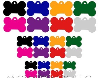 Personalized Engraved Bone Shape Pet Tag Pet id tag dog tag cat tag by CNATTAGS