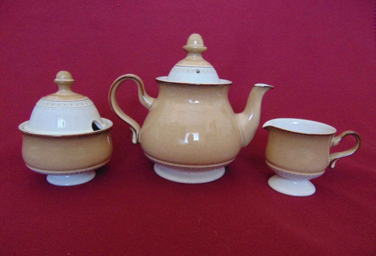 Vintage Denby Seville English China Tea Set Haute Juice