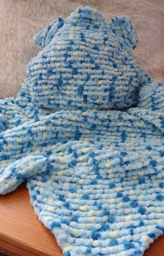 hood baby blanket with baby on by CariadBachReborns Etsy hooded blanket