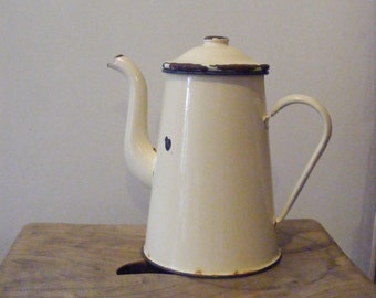 French Enamel Coffee Pot