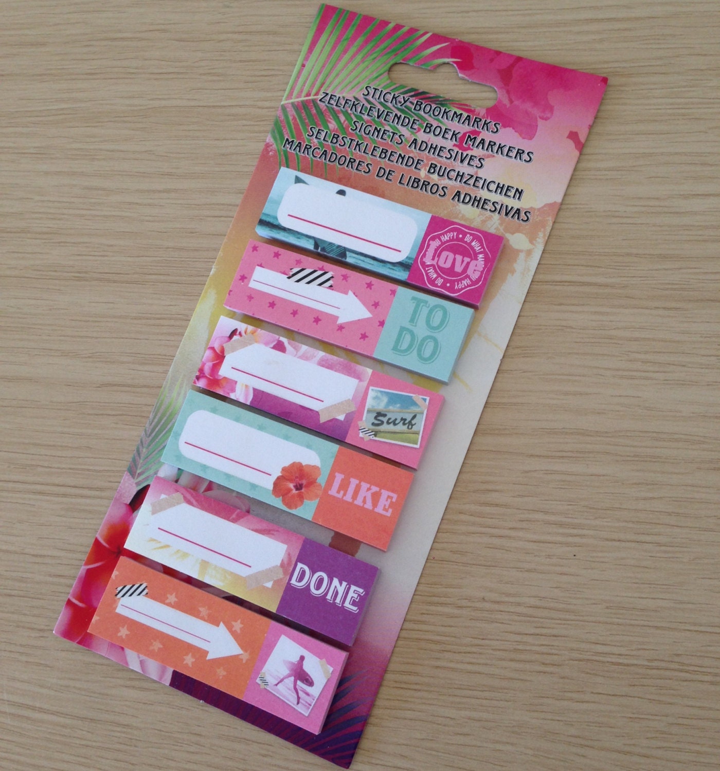 Set of 6 sticky notes / bookmarks SN02