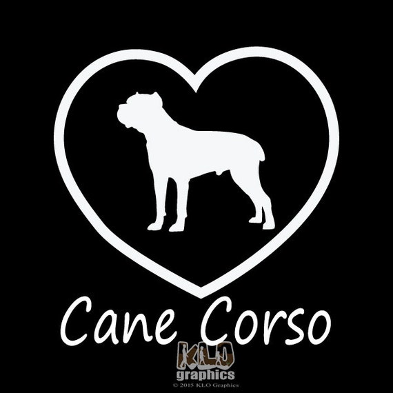 Items similar to I Love My CANE CORSO Vinyl Sticker / Decal AKC ...