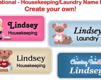 Magnetic Name Badges, Magnetic Name Tags, Name Badges/Tags - Occupational Housekeeping/Laundry themed name badges - HOUSEKEEPING1