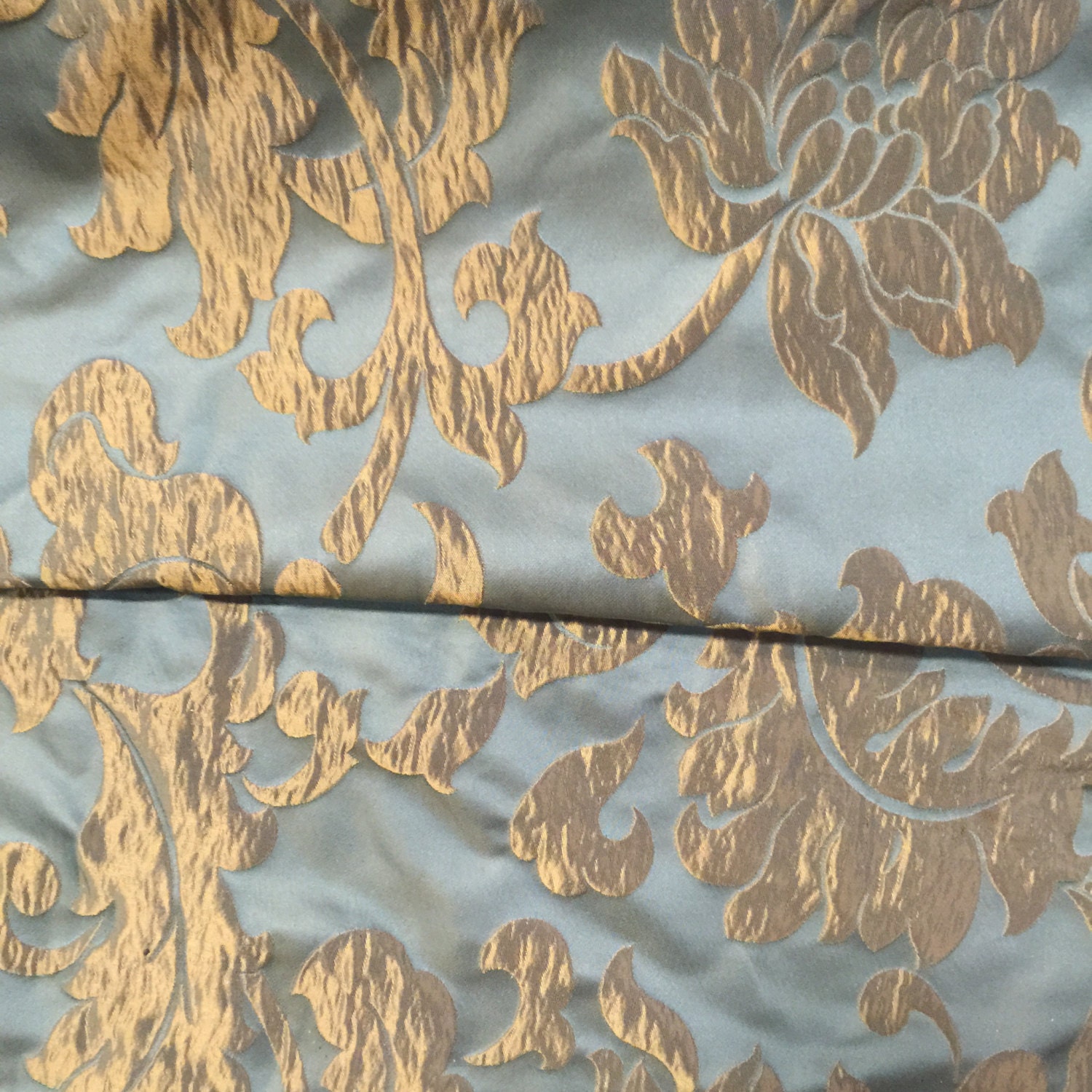 Waverly Damask Upholstery Fabric Gold Bronze And By Shoppetunias