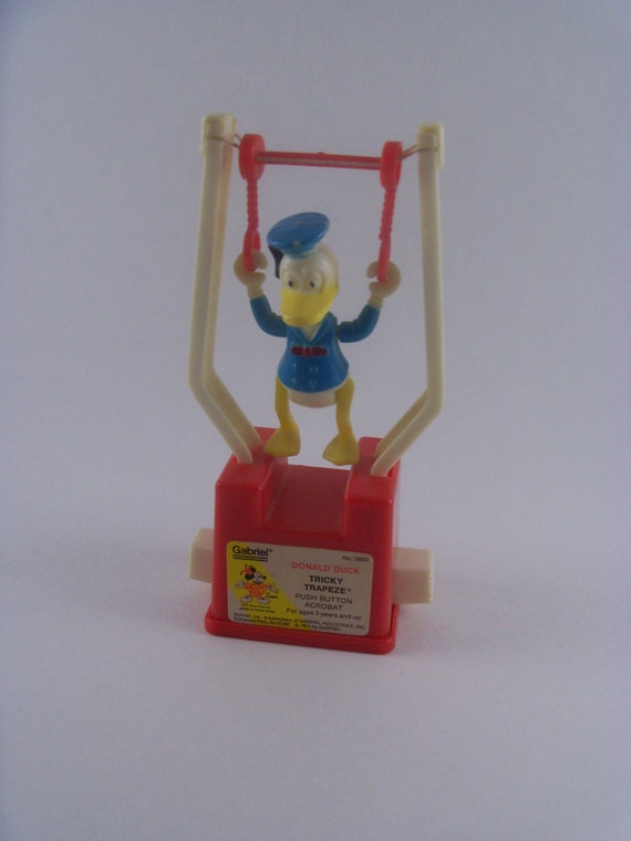Donald Duck Tricky Trapeze Toy Vintage 1975 Gabriel Made in